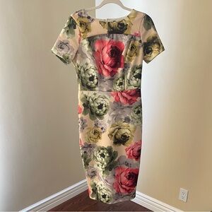 Alexia Admor Floral Midi Sheath Dress